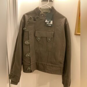The Kooples Olive Military  shearling lined Jacket Size S
